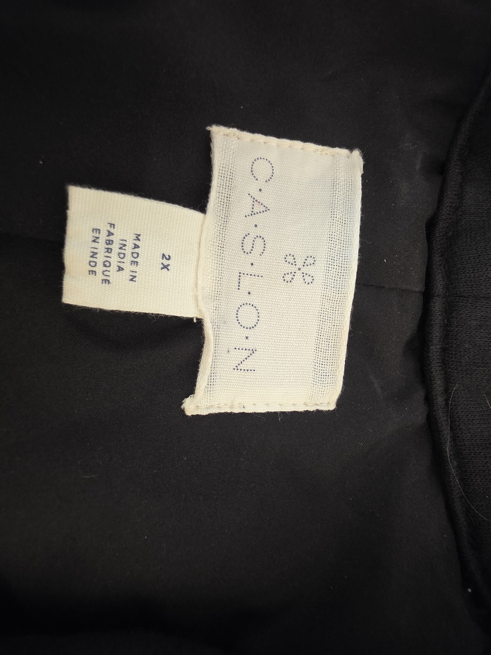 Caslon Black Leather Jacket with Hooded Insert - Moto Style - Picture 4 of 4